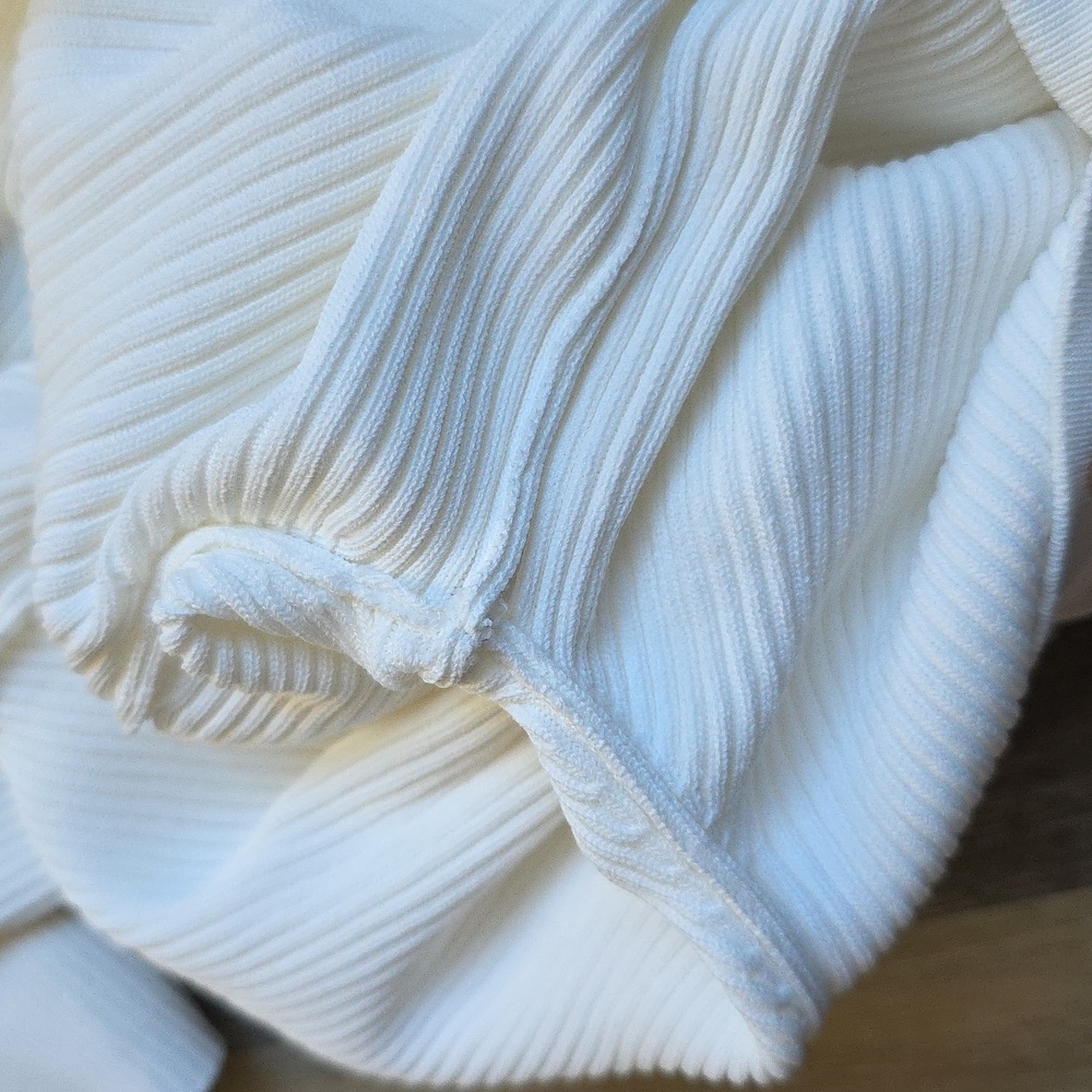 Zara White Ribbed Top - Picture 14 of 15